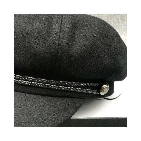 Wool Beret Hat for Large Head Sizes | Vintage Unisex Slouchy Cap for Fall and Winter