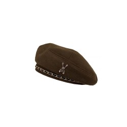 Chic Metal Chain Beret Hat | Vintage Plaid Wool Cap for Women