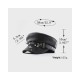 Punk Style Leather Beret with Studs - Slimming Navy Peaked Cap