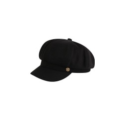 Vintage -Style Beret: Wool Blend Newsboy Cap for Women, Flattering Wide Brim & Adjustable Fit