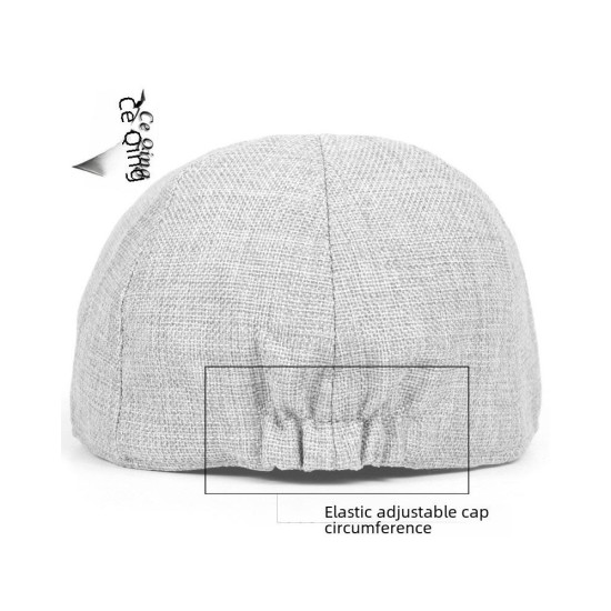 Classic Retro Summer Duckbill Cap for Men and Women - Breathable Linen Beret with Style