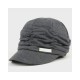 Fashion Beret with Pleated Detail | Winter Flat Top Military Style Hat