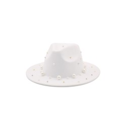 Fashion Wool Beret Hat with Pearl Accent - Unisex Vintage Style for Women and Men
