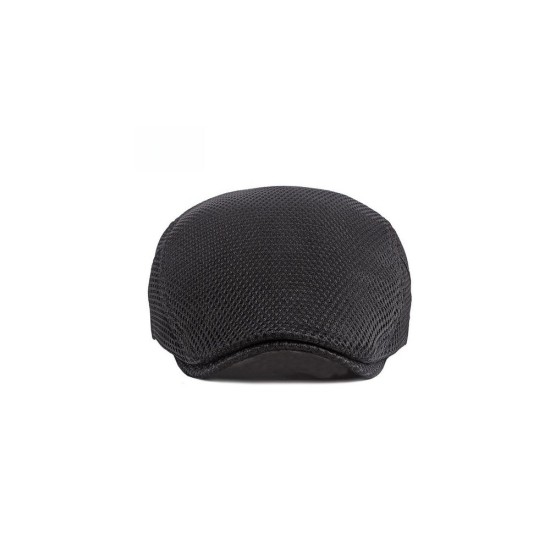 Breathable Mesh Beret Hat for Women and Men - Lightweight Summer Sun Cap with Vintage Style