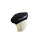Metal Buckle Beret Hat for Women - Windproof Artist Cap with Leather Accent, Warm Octagonal Sailor Hat, Stylish Painter Beret