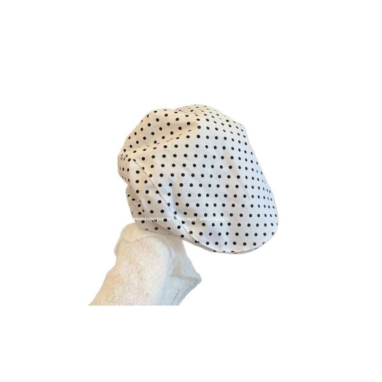 Retro Polka Dot Beret Hat for Women - Sweet & Stylish Beret Cap, Flattering Face-Slimming Artist Painter Hat