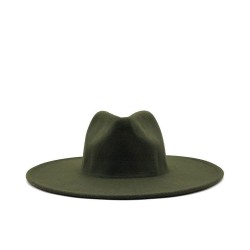 Wool Felt Wide Brim Fedora Hat for Women and Men, Stylish Autumn Winter Jazz Cap
