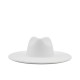 Wool Felt Wide Brim Fedora Hat for Women and Men, Stylish Autumn Winter Jazz Cap