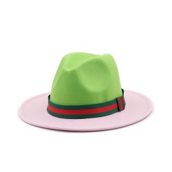 Elegant Wool Blend Felt Fedora Hat | Two-Tone Design for Women & Men | Vintage Style Wedding & Photography