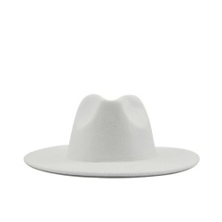 Elegant Wool Fedora Hat | Red Lining & Folk Style Felt Cloche
