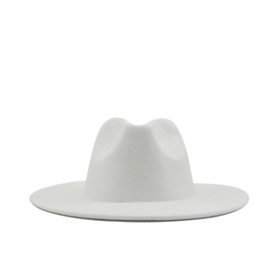 Elegant Wool Fedora Hat | Red Lining & Folk Style Felt Cloche