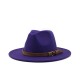 Elegant Suede Church Hat with Wide Brim | Winter Wool Fedora for Women
