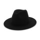 Stylish Wool Felt Fedora Hat for Men and Women - Classic Wide Brim Unisex Jazz Cap