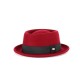 Wool Felt Fedora Hat with Ribbon Trim - Classic Autumn Winter Fashion for Men and Women