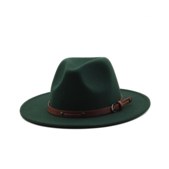 Stylish Black Wool Felt Fedora Hat for Men and Women | Autumn Winter Fashion Accessory