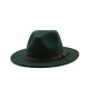 Stylish Black Wool Felt Fedora Hat for Men and Women | Autumn Winter Fashion Accessory