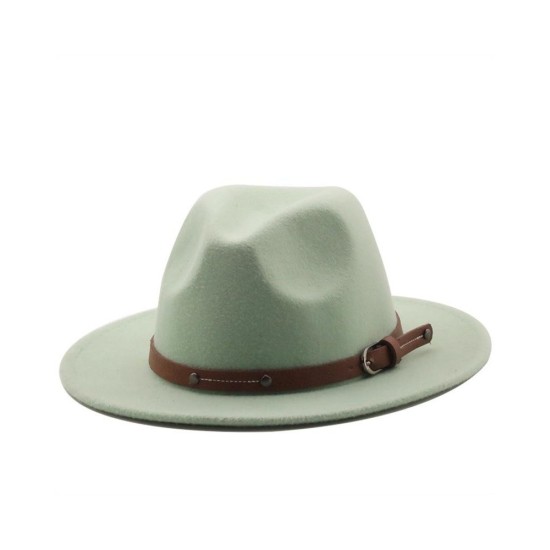 Stylish Black Wool Felt Fedora Hat for Men and Women | Autumn Winter Fashion Accessory