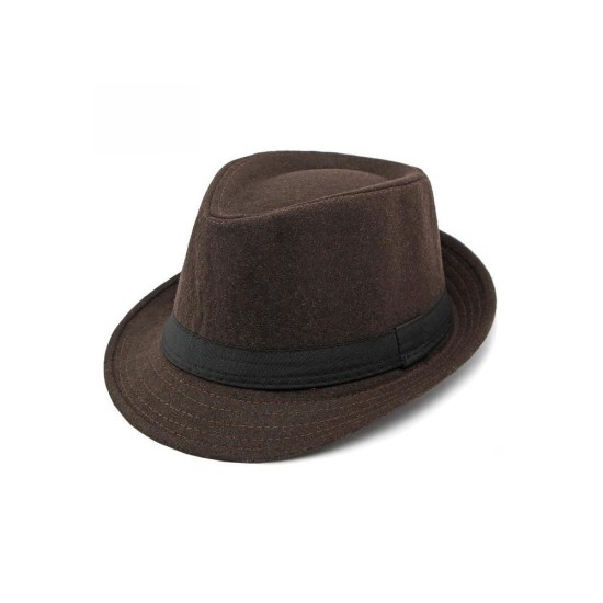 Classic Wool Fedora Hat for Men - Timeless Autumn Winter Style