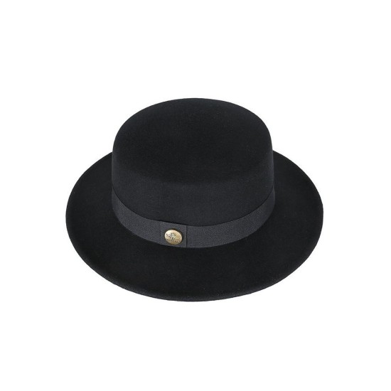 Wool Felt Fedora Hat | Classic Style Flat Top Winter Cap