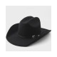 Western Cowboy Hat with Straight Brim and Upturned Edge - Wool Felt Fedora in Ethnic Tibetan Style for Men and Women