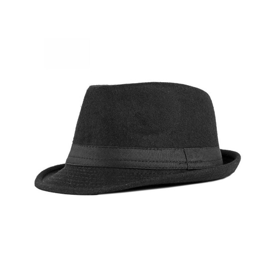 Fashionable Wool Fedora Hat for Women - Classic Black Casual Style