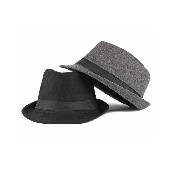 Fashionable Wool Fedora Hat for Women - Classic Black Casual Style
