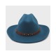 Wool Felt Fedora Hat for Women and Men | Wide Brim Western Cowboy Style with Rolled Edge