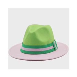 Stylish Wool Felt Fedora Hat | Two-Tone Design for Men & Women | Elegant Wedding & Photography Accessory