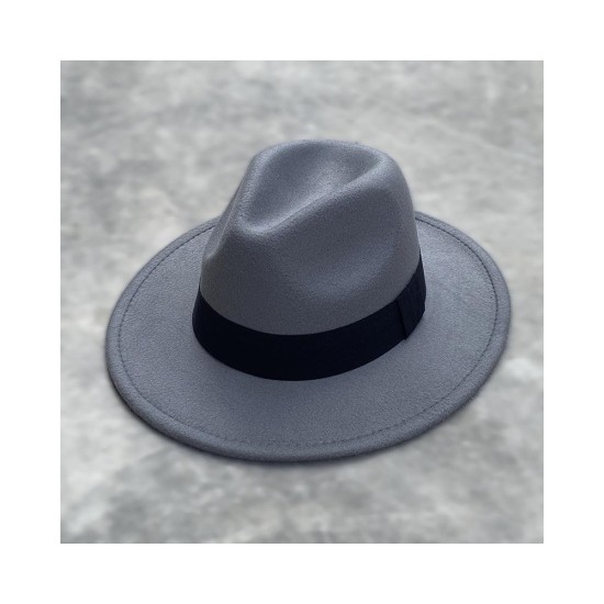 Vintage Wool Felt Fedora Hat | Wide Brim Unisex Jazz Cap for Sun Protection & Performance