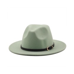 Wool Felt Fedora Hat - Khaki Exterior with Vibrant Red Lining, Ethnic Jazz Style