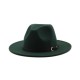 Wool Felt Fedora Hat - Khaki Exterior with Vibrant Red Lining, Ethnic Jazz Style
