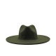Wool Felt Wide Brim Fedora Hat for Women and Men - Classic Autumn Winter Style