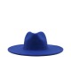 Wool Felt Wide Brim Fedora Hat for Women and Men - Classic Autumn Winter Style