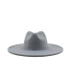 Wool Felt Wide Brim Fedora Hat for Women and Men - Classic Autumn Winter Style