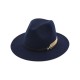 Vintage Wool Fedora Hat for Women - Autumn Winter Fashion with Leaf Embellishment