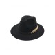 Vintage Wool Fedora Hat for Women - Autumn Winter Fashion with Leaf Embellishment