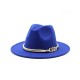 Vintage Western Cowboy Hat for Women & Men - Wool Felt Fedora with Chain & Rope Trim, Autumn Winter Style, Oversized Fit for Lar