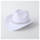 Elegant Wool Cowboy Hat for Women with Rhinestone Chain Trim | Autumn Winter Western Fedora, Vintage Style
