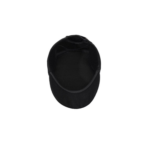 Winter Wool Fedora Hat with Fleece-Lined Ears for Men - Insulated Outdoor Cap for Middle-Aged & Senior Gentlemen