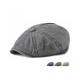 Vintage Washed Cotton Baker Boy Cap, Unisex Newsboy Flat Cap for Autumn Winter