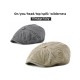 Vintage Washed Cotton Baker Boy Cap, Unisex Newsboy Flat Cap for Autumn Winter