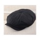 Men's Cotton Linen Newsboy Cap | Breathable Spring Summer Flat Cap | Style Beret Hat