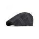 Classic Plaid Beret Cap for Men and Women - Corduroy Newsboy Style with Adjustable Fit