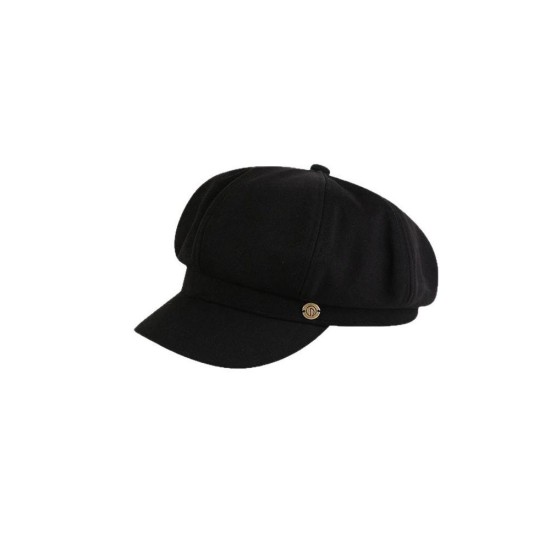 Black Beret Hat for Women | Slouchy Newsboy Cap with Adjustable Fit & Face-Flattering Design