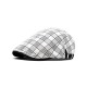 Classic Plaid Newsboy Cap for Men and Women - Cotton Duck Bill Hat for Casual Style and Sun Protection