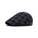 Classic Plaid Newsboy Cap for Men and Women - Cotton Duck Bill Hat for Casual Style and Sun Protection