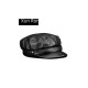 Vintage Leather Flat Cap | Classic Newsboy Style for Men and Women