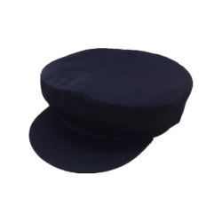 Classic Zhao Benshan Style Vintage Newsboy Cap for Men - Cotton Duckbill Flat Cap in Navy Blue