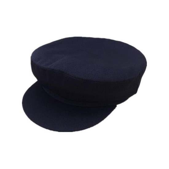 Classic Zhao Benshan Style Vintage Newsboy Cap for Men - Cotton Duckbill Flat Cap in Navy Blue
