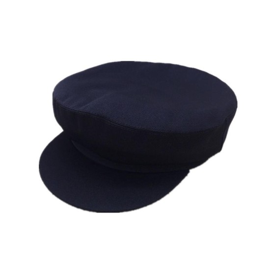 Classic Zhao Benshan Style Vintage Newsboy Cap for Men - Cotton Duckbill Flat Cap in Navy Blue